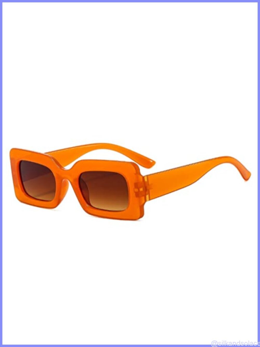 Retro Rectangle Sunglasses Square Frame Y2K Eyewear Full Frame UV Protection